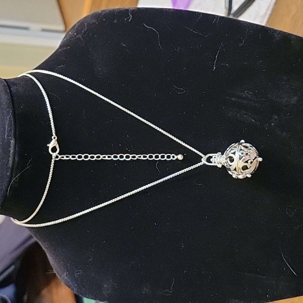 Essential Oil Stone Necklace - Silver